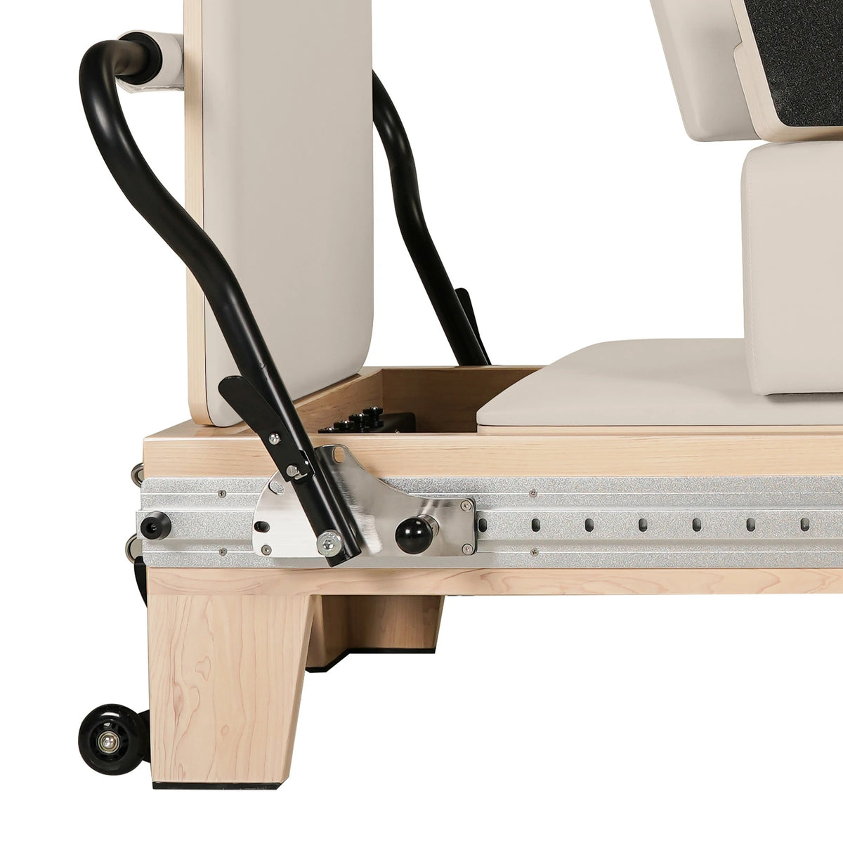 Maple Full Track Split Glide Pilates Reformer Cream White
