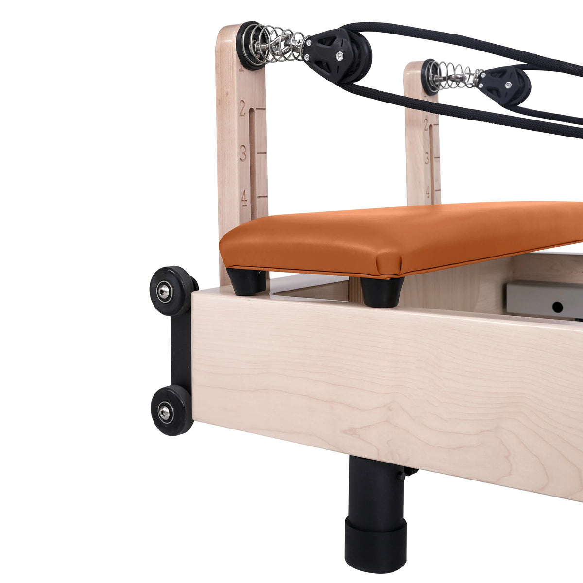 Foldable Maple Pilates Reformer Orange