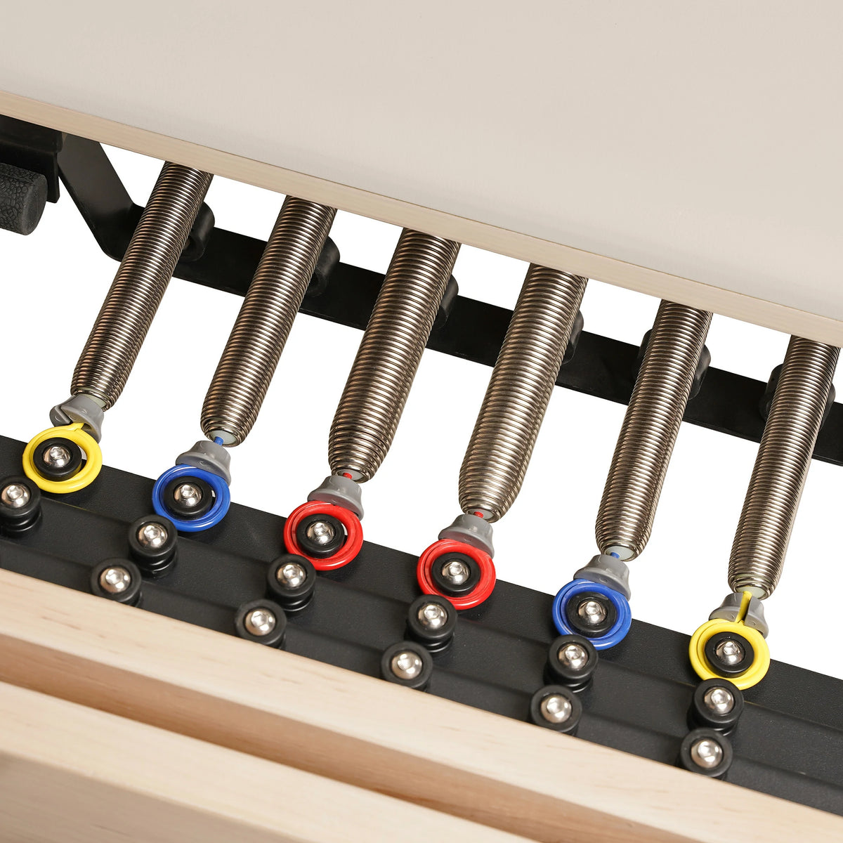 Maple Full Track Split Glide Pilates Reformer Cream White