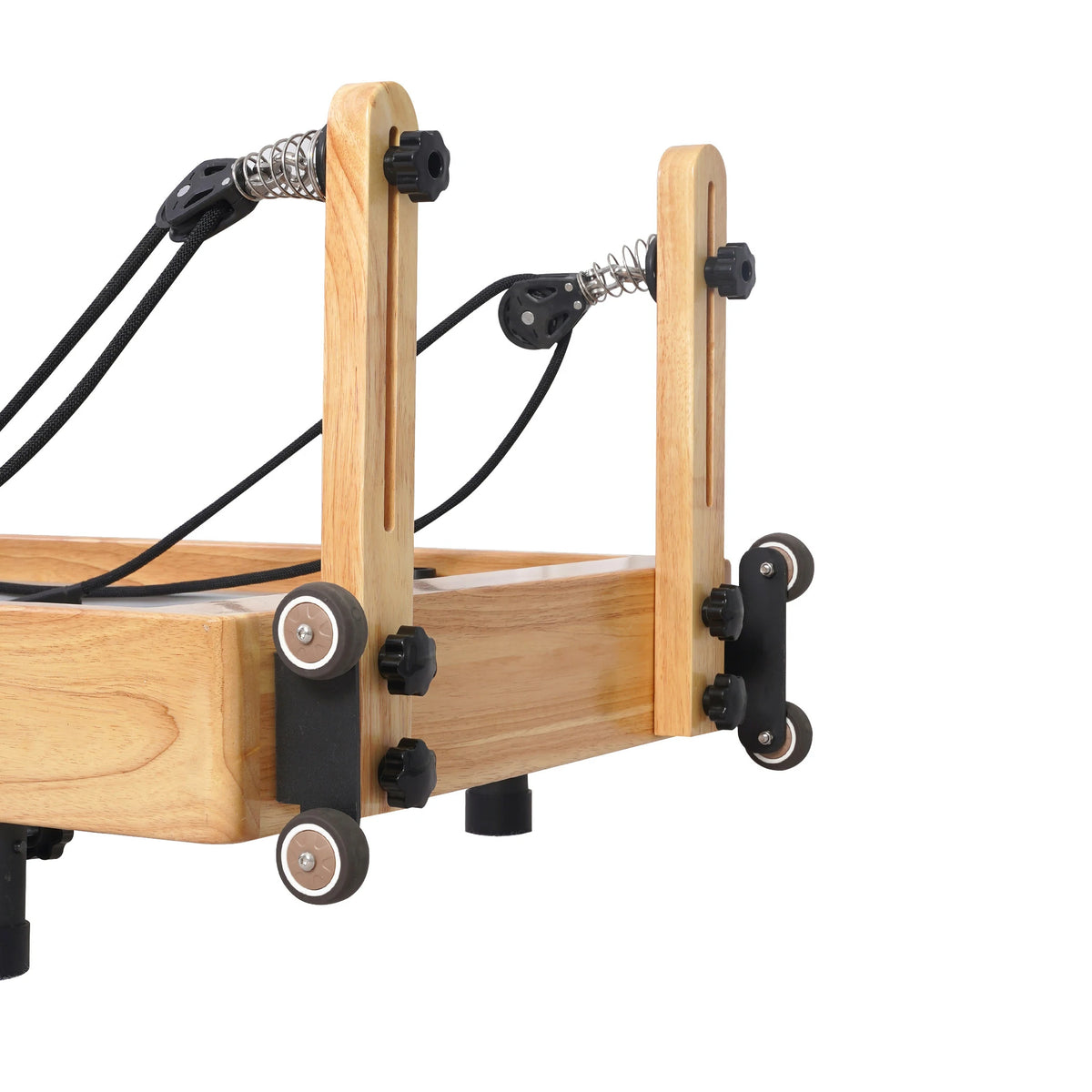 Foldable Oak Pilates Reformer Cream White