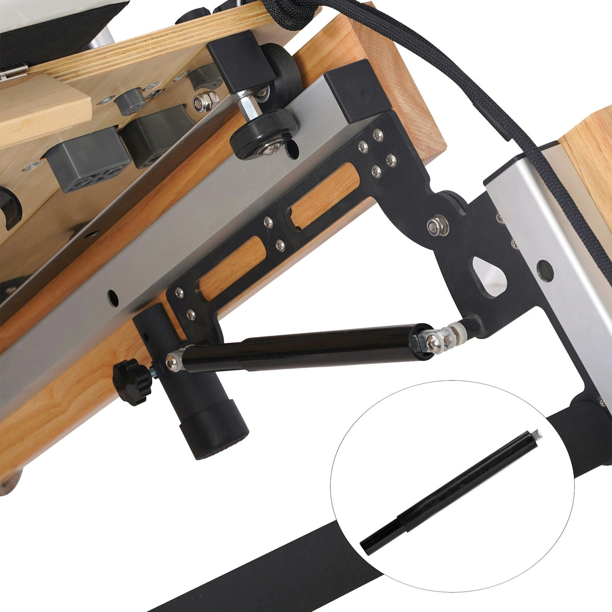 Foldable Oak Pilates Reformer Cream White