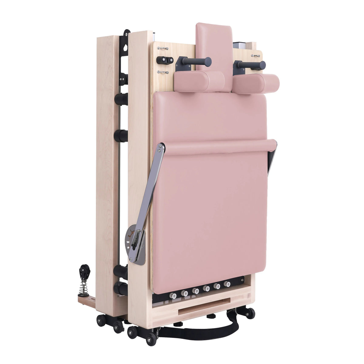 Foldable Maple Pilates Reformer Pink