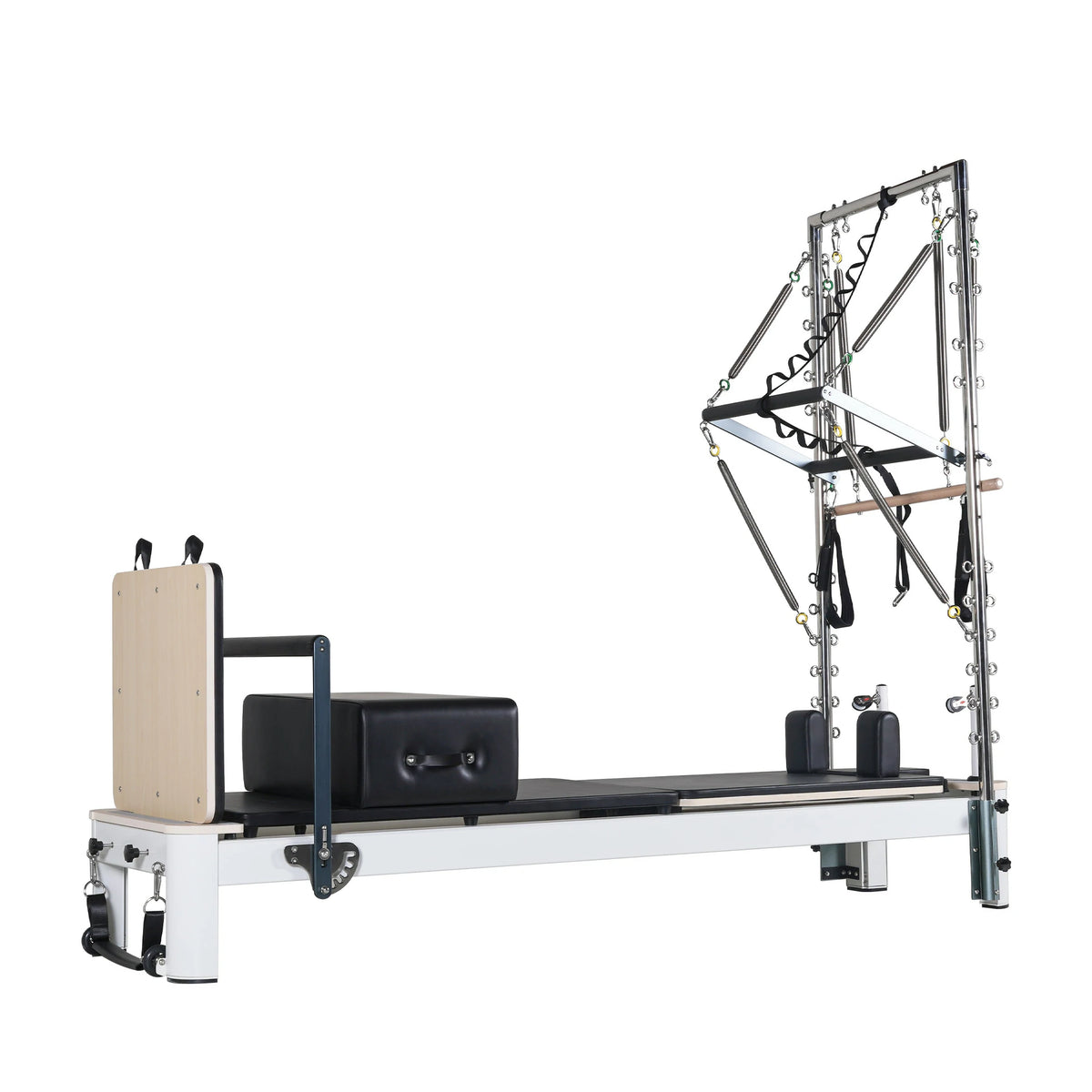 Aluminum Pilates Reformer with Tower Black