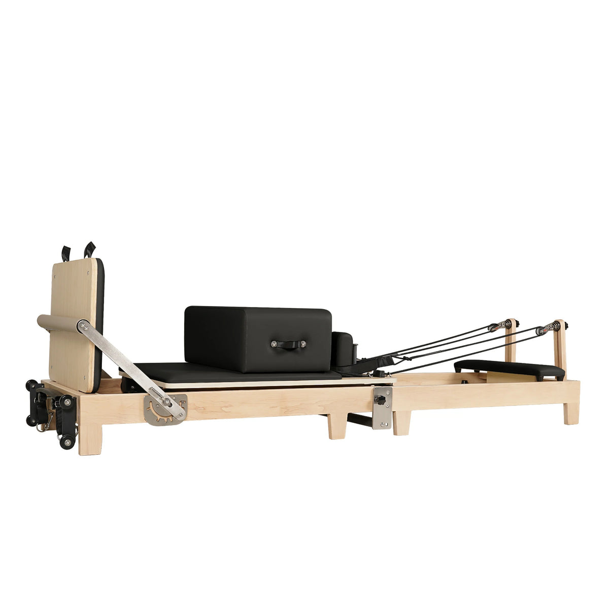 Foldable Maple Wood Pilates Reformer Black