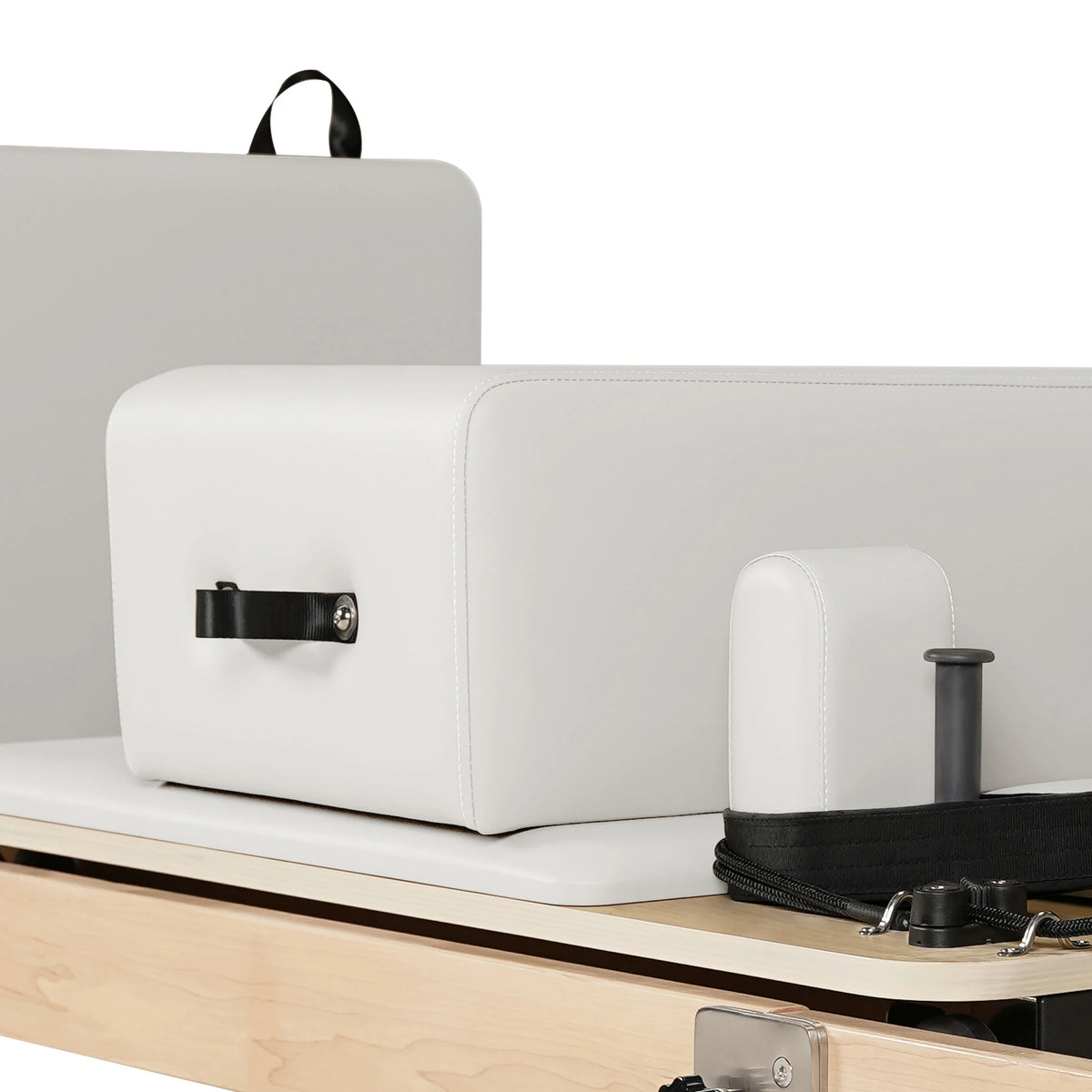 Foldable Maple Wood Pilates Reformer White
