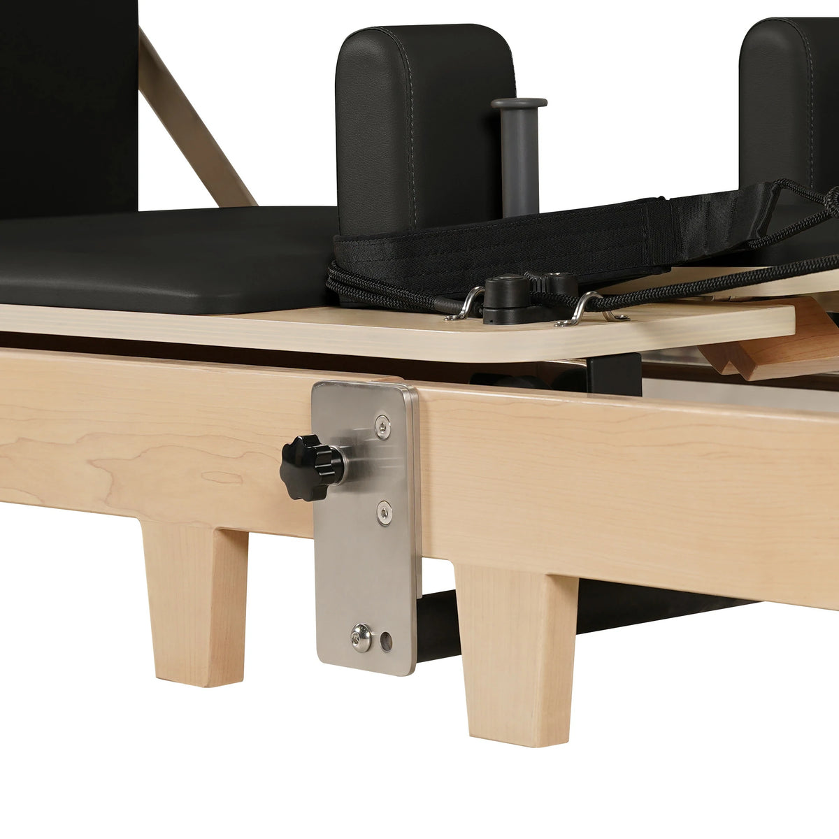 Foldable Maple Wood Pilates Reformer Black