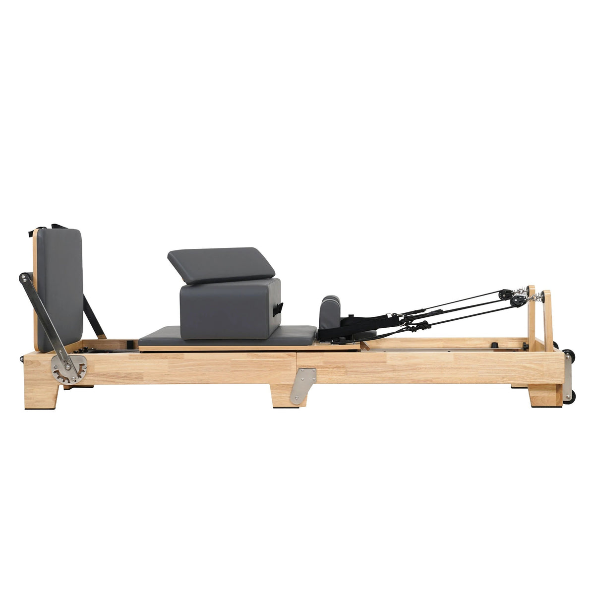 Oak Folding Classic Pilates Reformer – Grey