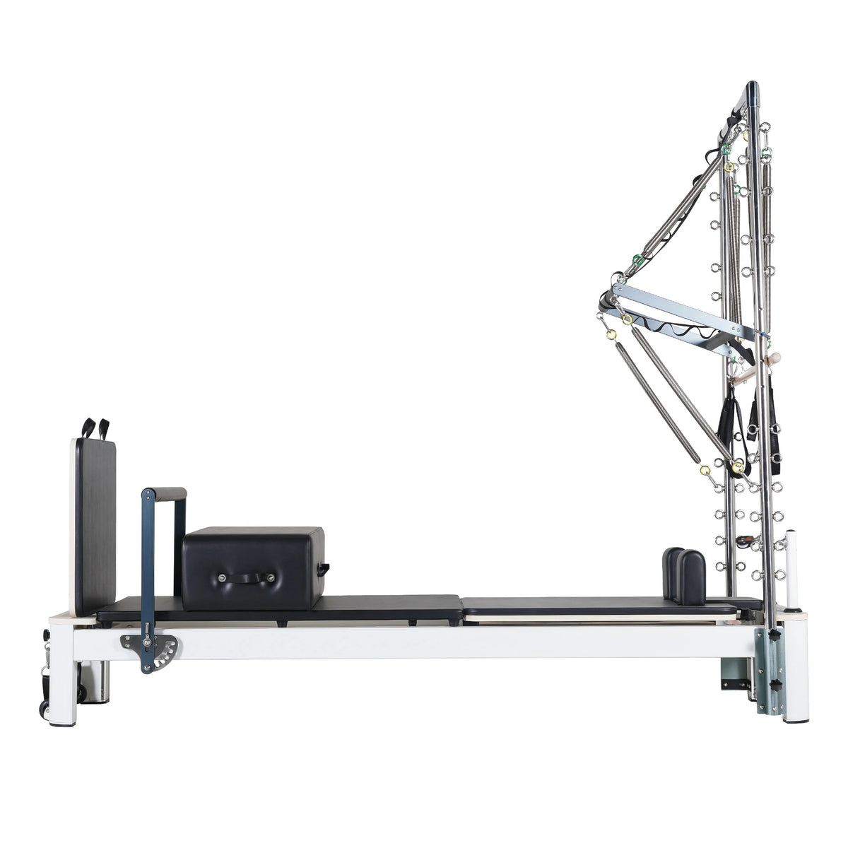 Aluminum Pilates Reformer with Tower Black