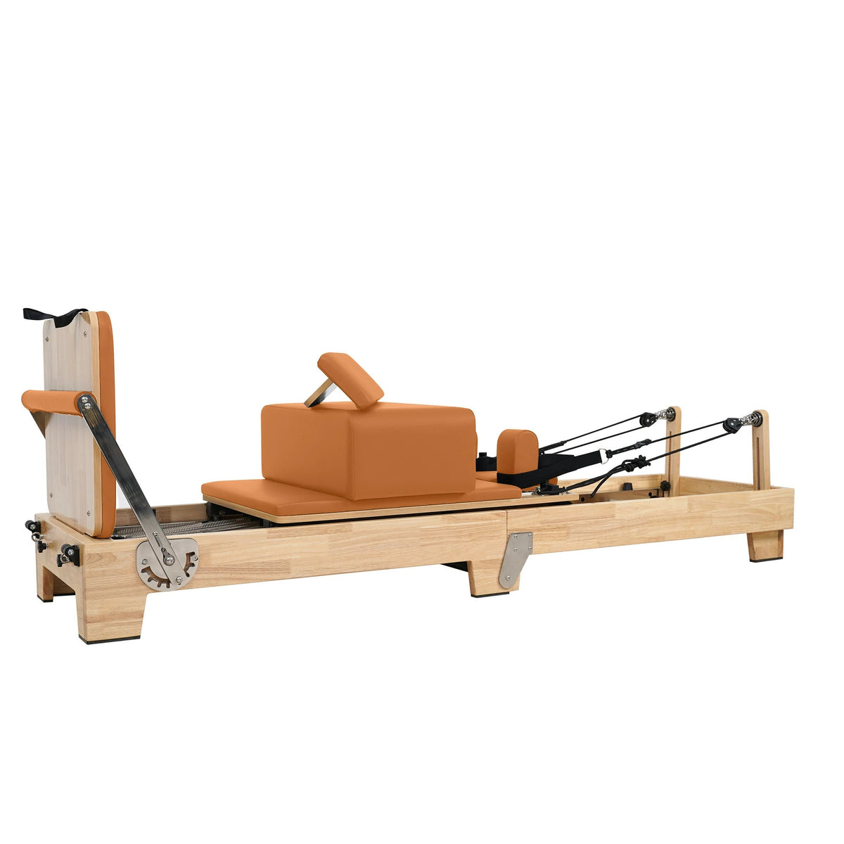 Oak Folding Classic Pilates Reformer – Orange
